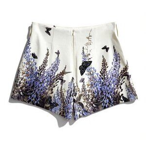 Zimmermann Wild Botanica Luminous Butterfly linen shorts size 3 US size 10